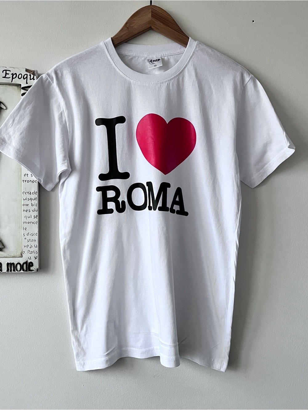 I Heart Love ROMA White Short Sleeve Cotton Print T-shirt Adult Women’s Size XS